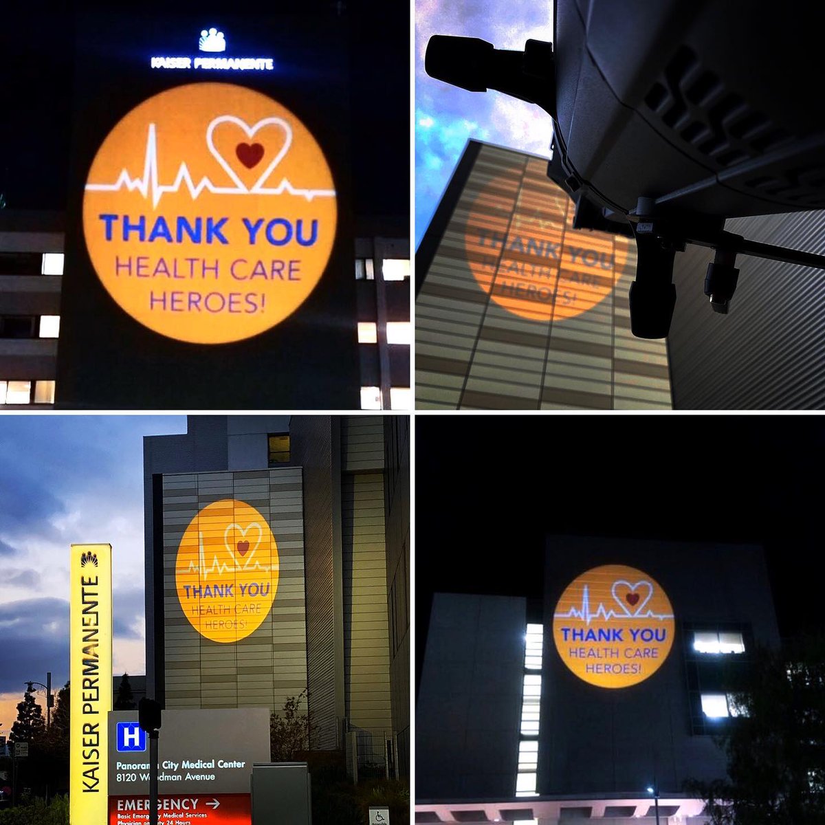 KineticLighting's tweet photo. Kinetic Lighting is proud to support @kpscalnews Kaiser’s efforts to honor #healthcareheros on the front lines. Thank you all for your heroic service!
.
.
.
@ChauvetPro #ovation910fcip @Rosco_Labs #roscogobo https://t.co/H3HGiQm5IV