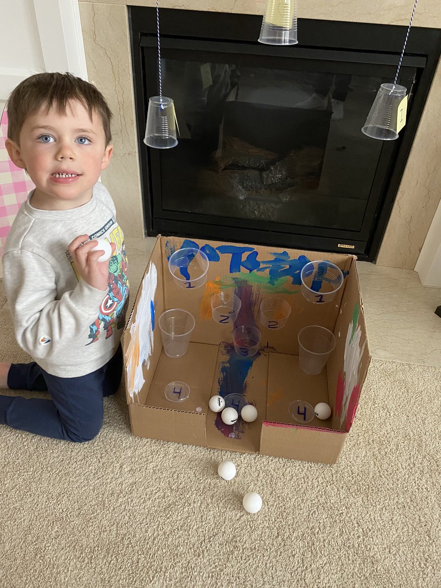 WMSWARRIORSTEM's tweet image. STEM project #3!  Today P got to create his own ball toss game!  #STEMeducation #prekSTEM @rochcommschools @BaldwinRcs @CoryHeitsch