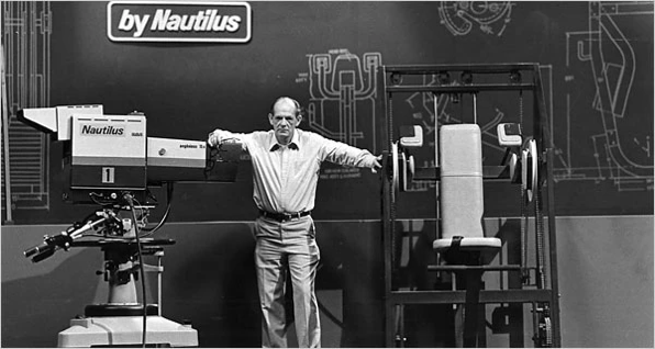 Speaking of Nautilus - MACHINES had much to do w broader popularity of fitness in 1980s, bc popping a pin in a stack of weights way less intimidating than heaving huge(or not-so-huge) barbellsFounder Arthur Jones smartly realized this + Nautilus machines soon a gym fixture/3