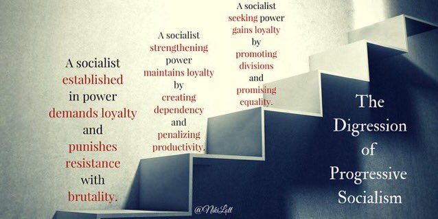 NikiLott's tweet photo. We’re currently in Step 2.
If they gain control, the price tag for their power & programs will be paid at the expense of your freedoms, by the labors of your children, and with the blood and tears of those who dare to stand against them.
#Think
#SocialismIsNotTheAnswer https://t.co/uH0FGTp0J1