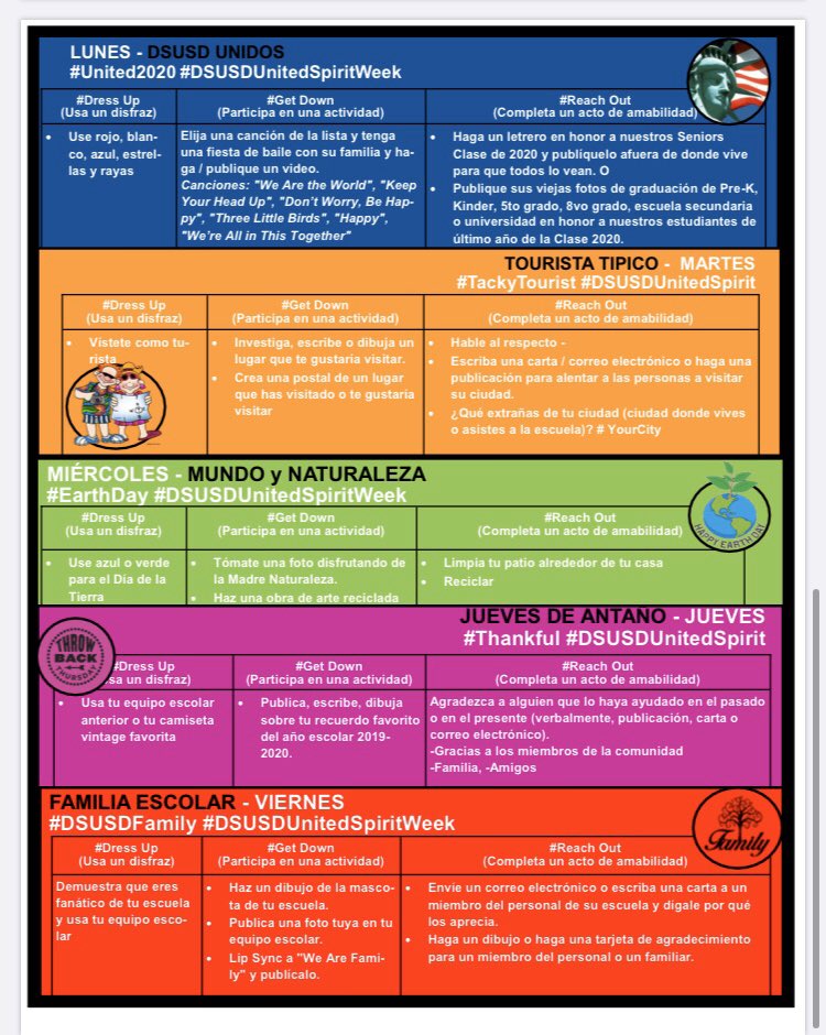 Attention Jaguar Narion! Next week is DSUSD DIGITAL SPIRIT WEEK! Join the fun! #dsusdunitedspiritweek