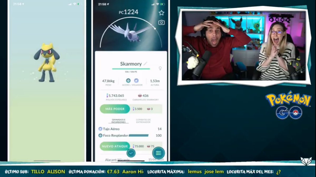El momento... 
Felicidades <a href="/Clau_Vlogs/">Clau</a> <a href="/LioVlogs/">Lio Vlogs</a> <a href="/NeludiaOficial/">Neludia</a> 
#PokemonGo #RioluShiny