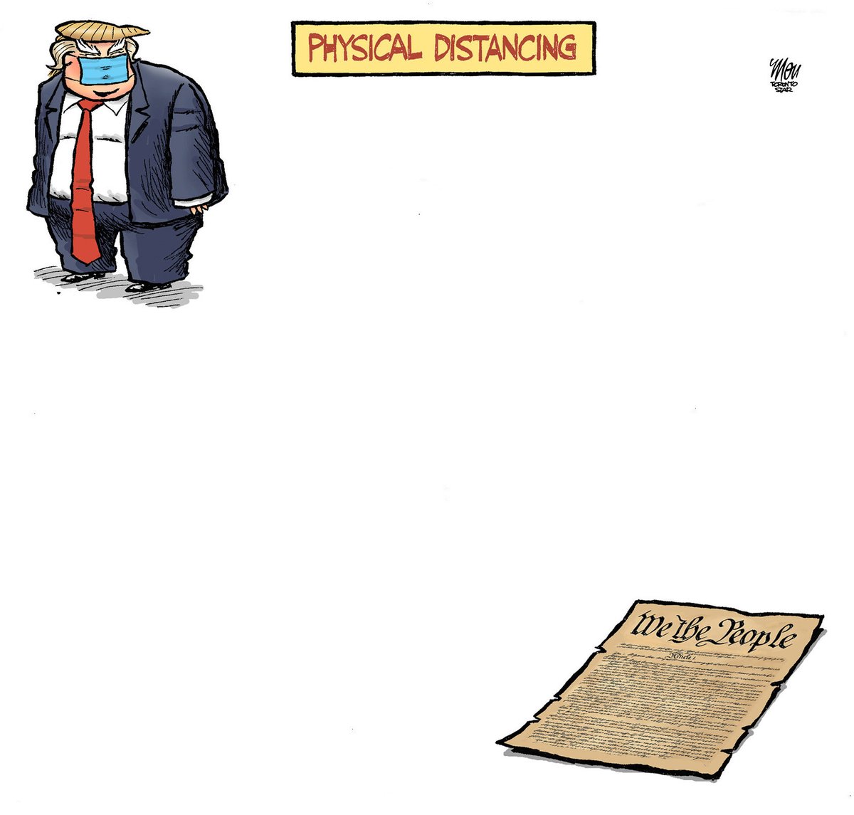 TheoMoudakis's tweet image. Please enjoy Thursday's #DonaldTrump cartoon in @TorontoStar #COVID19