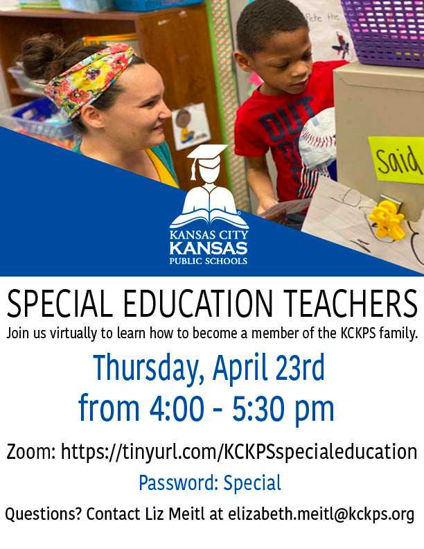 Are you a special educator? We would love for you to consider joining our incredible team! #kckps #ALLstudents