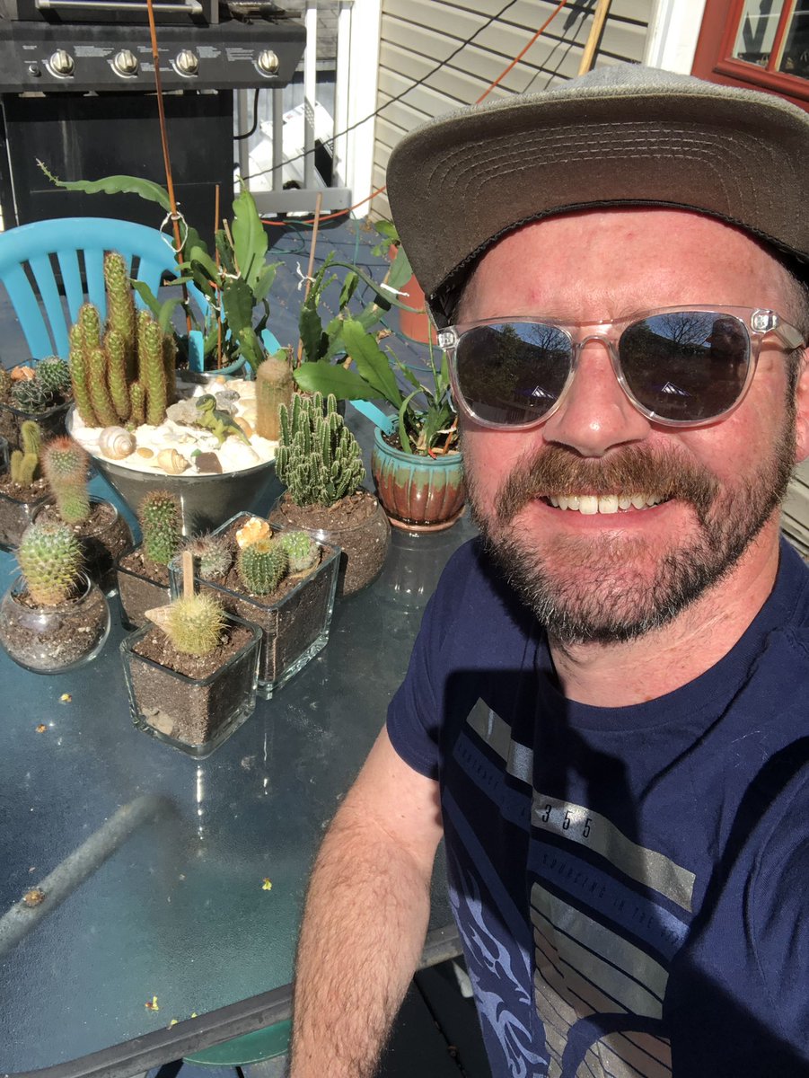 MikeHeter's tweet image. I brought my #cactus collection out for some #sun today because I am trying to get them acclimated before they move outside full time. Just trying to be a good #plantdaddy to #cacti