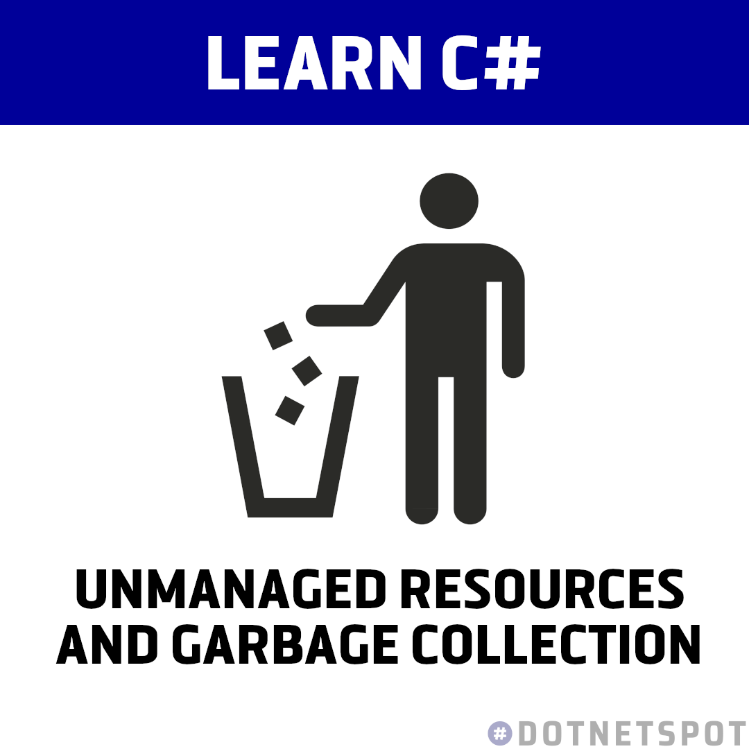 DotNetSpot's tweet image. Most objects in #csharp , manage memory automatically. But &quot;unmanaged resources&quot; need to be managed manually. These are things that exist outside of #dotnet, like files and database connections.

#aspnetcore #programming #coding #webdevelopment  #100daysofcode #javascript