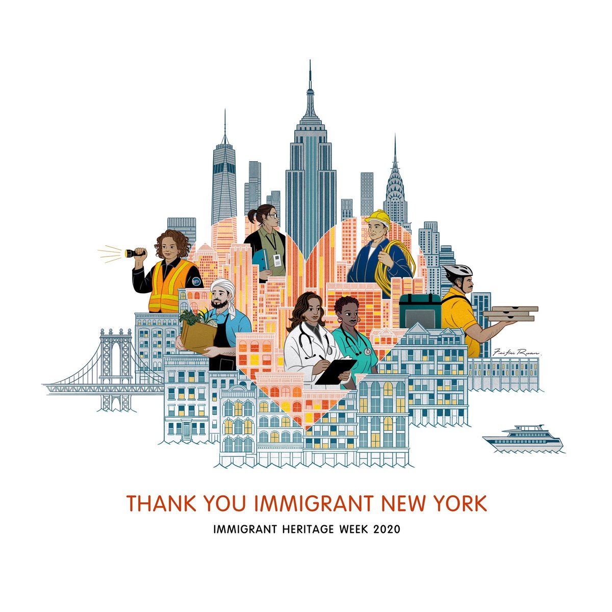Immigrants helped build our city. They make it run every day — even during a global pandemic. Now more than ever we must celebrate the rich contributions our immigrant communities have made to New York City. #ImmigrantHeritageWeek