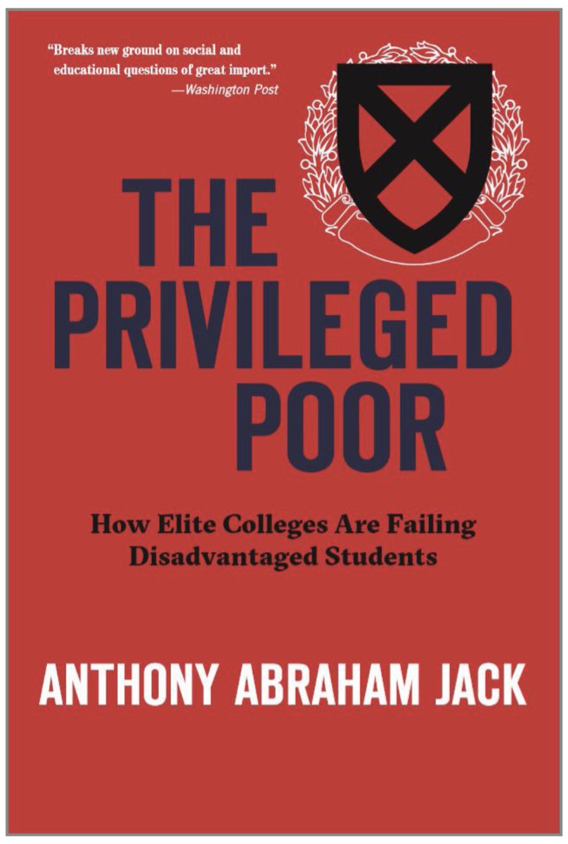 _sen_sharmila's tweet photo. The wait is over! @tony_jack’s #PrivilegedPoor is coming out in paperback (w/ a bold new red cover) in Aug 2020!
Campus closings & disruptions in #highered affect #firstgen college students disproportionately. A must-read that is now even easier to include on your syllabus. https://t.co/lyemfCXFUA