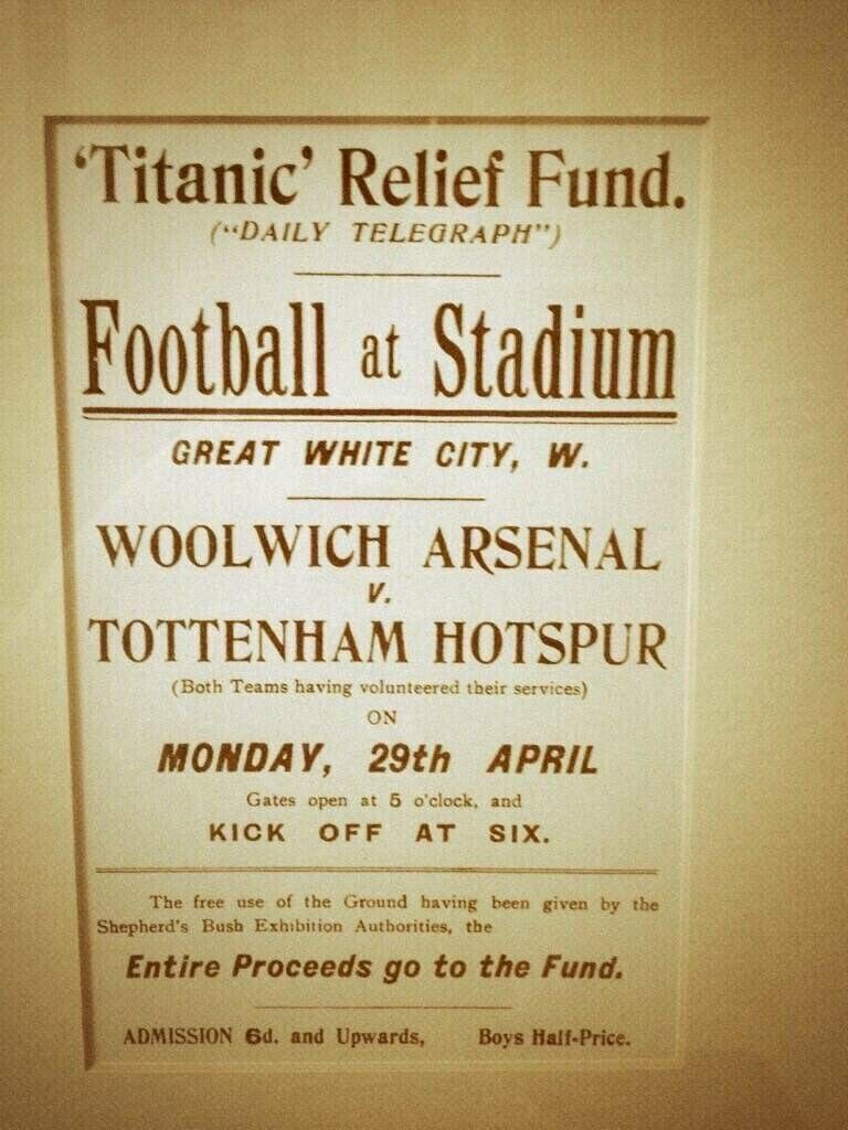 The Titanic Relief Fund was established by the Mansion House Fund under the auspices of the Lord Mayor of London & raised over £400K in donations to help the relatives of victims of the disaster.There were lots of fundraising events, including concerts & football matches: 4/