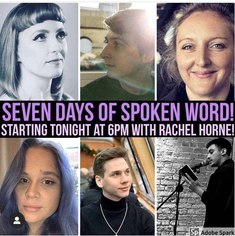 doncopolitan's tweet photo. 📣Seven Days of Spoken Word📣

Tune into our Instagram tonight at 6pm to hear our very own @rachelhorne !

See you there x

#SpokenWord #Poetry #Doncopolitan #doncasterisgreat https://t.co/Bk6MPgp0Ub