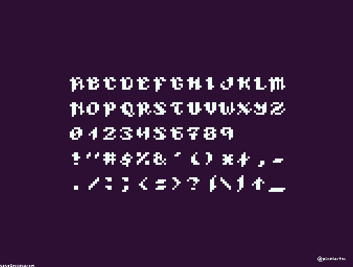 PixelArtM's tweet photo. Making the font for my #ZXSpectrum game. What do you think?
#mk1 #churrera #speccy https://t.co/nb1cdsC4la
