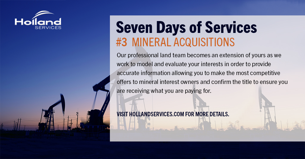 Check out our list of land services at hollandservices.com 
#HollandServices #oilandgas #upstream