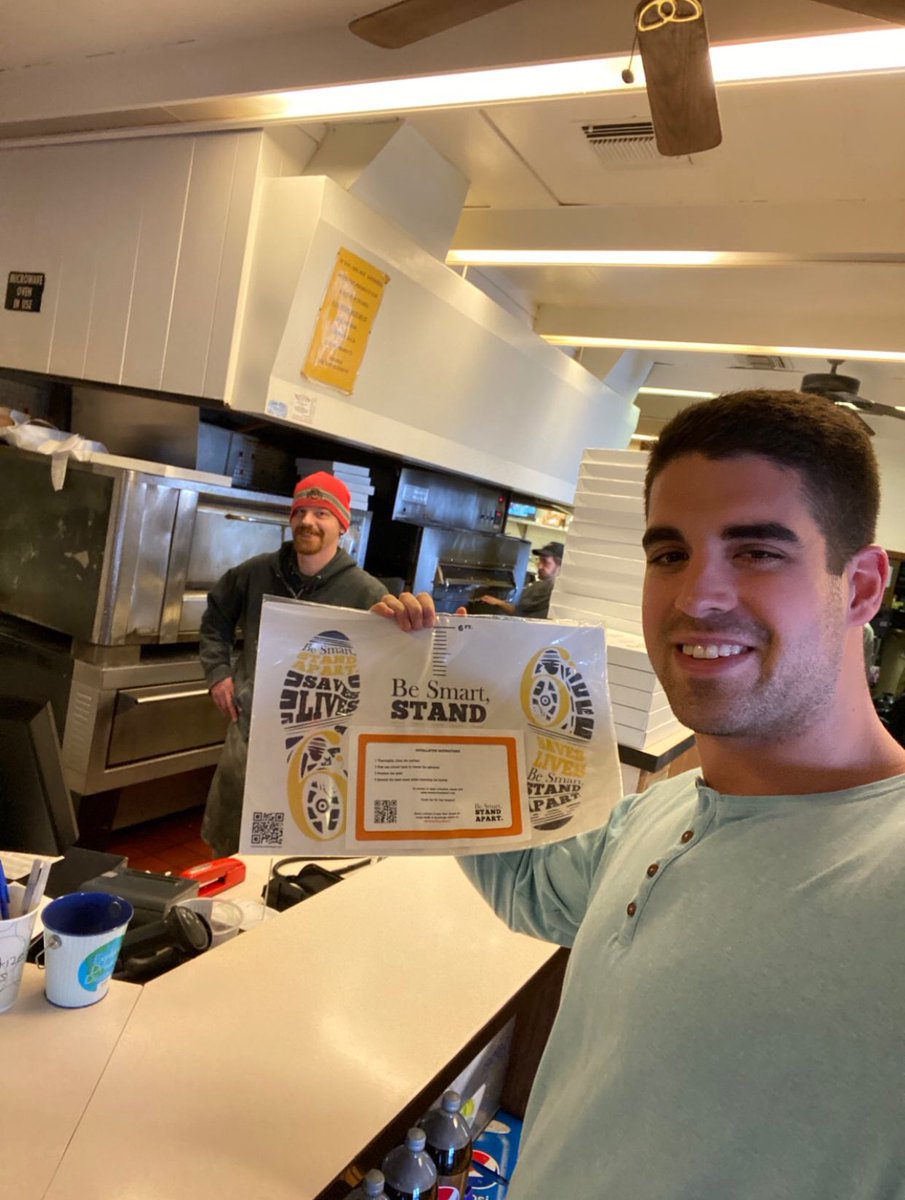 BeSmrtStndApart's tweet photo. We’re so excited for @eatfusian, @pressgrill and @TommysPizzaOhio to have these #socialdistancing decals to encourage visitors to stay a safe distance from each other!

Want to learn more about the #BeSmartStandApart initiative? Visit https://t.co/en4R8axopo https://t.co/Istbn90alS