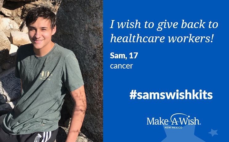 JRiordanABQ's tweet photo. We are honored to help grant the wish of a caring and kind hearted young man wanting to support the heroic efforts of health care workers! Thank you Sam for choosing to help others with your wish and thank you to @MakeAWishNM for allowing us to be a part! https://t.co/tWl2pKdedL https://t.co/pRyj856TgN