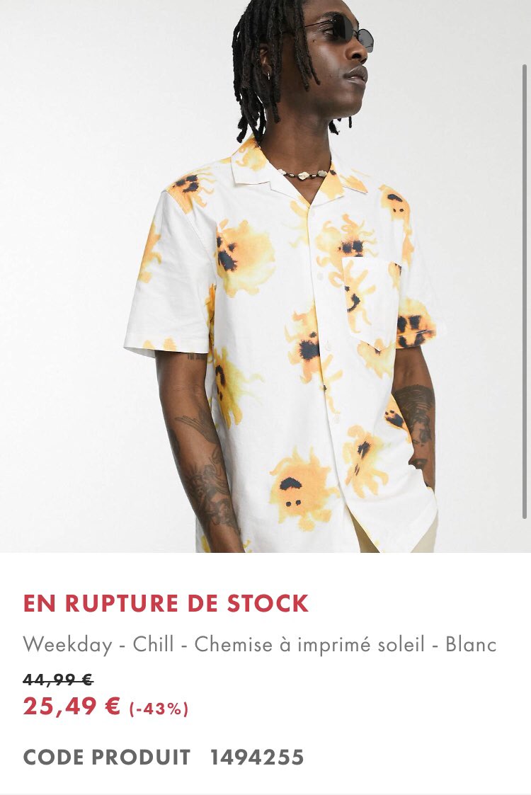 La chemise Jean sur Asos (out of stock)