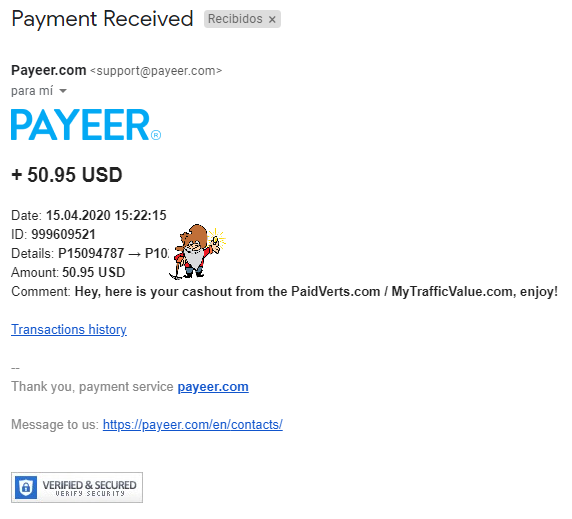 TuMinadeOro1's tweet photo. 🌦️En Abril, PAGOS MIL
                      en Tu Mina de Oro🧽⛏️

💰Recibido pago de $50.95💵
💻de #Paidverts, la mejor #PTC en activo
💳vía #Payeer

📑La guía más completa👇
+ℹ️NFO: 🔗https://t.co/6S7tlQxq72 👈

🧾#PaymentProof_TM
🌼#PrimaveraDePagos
♻️#Paidverts_Payments https://t.co/FLBZSpaHmA