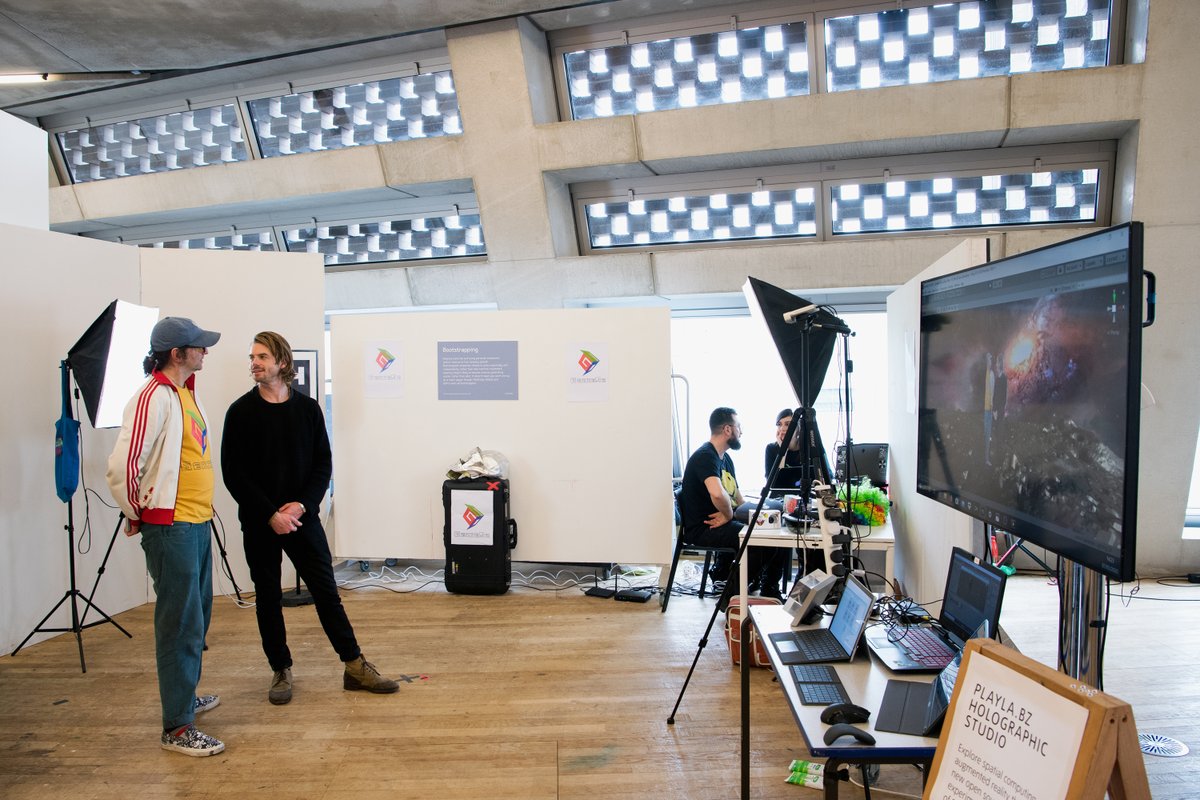 CCWDigital's tweet photo. Throughout 3-8 March #artsDMC we were joined by @LabzPlay team who demonstrated the power of Holographic Teleportation with the @GoGenieMo - Photos capture #PlayLabZ @TateExchange &amp; visitors in action at the #uni2unicorns event on Sat 7th March 2020. Images by Alex Wojcik @Tate https://t.co/rar2FzfxBq