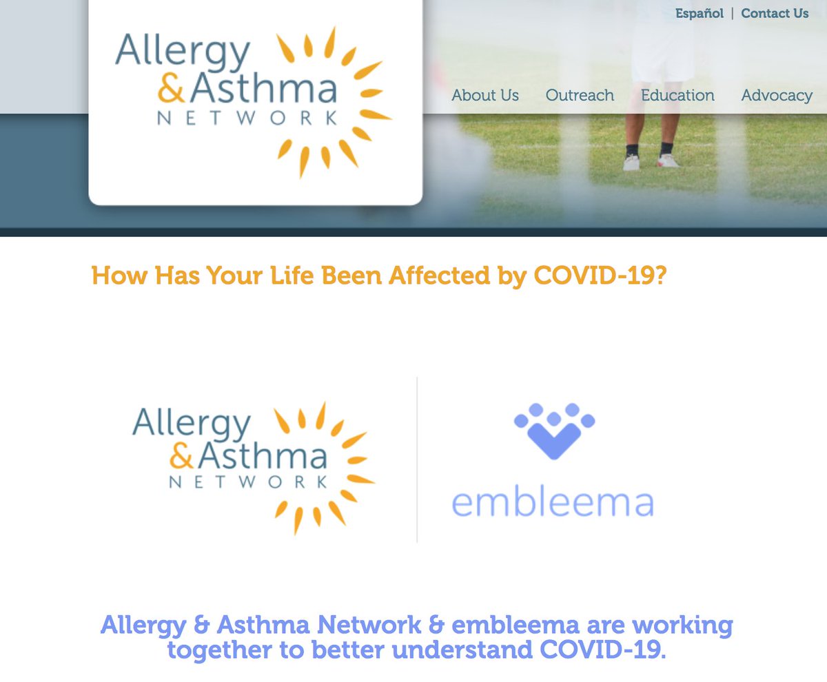 Kudo's to the <a href="/Embleema/">Embleema</a> team for pulling together in less than a week a live COVID-19 registry for Allergy &amp; Asthma Network, a prominent U.S. patient advocacy group! They can now get a granular understanding of the impact of the disease on their community! #COVID19