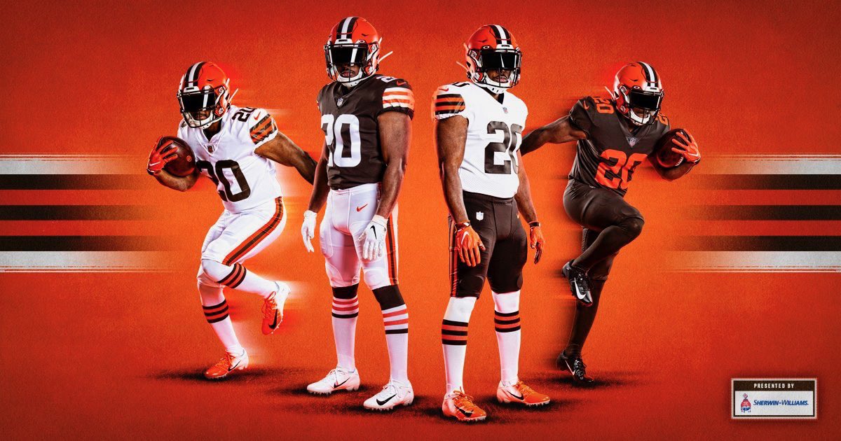 SN_Ohio's tweet photo. The Browns’ new uni’s are 🔥 https://t.co/Q8NjurKVkE