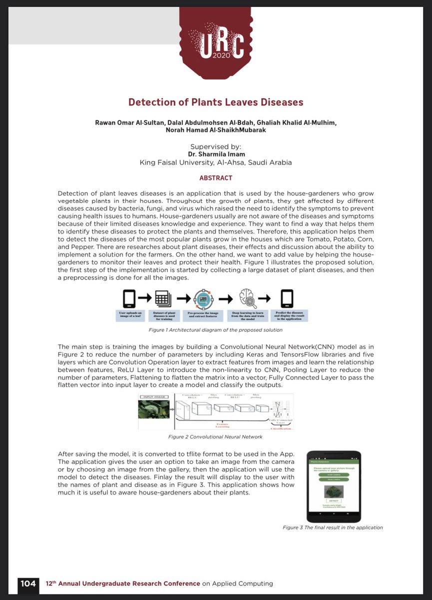alsultan118's tweet photo. Proud to see our Graduation Project is published at URC eBook, and it is a great opportunity to participate in the conference from Zayed University @zayed_U  @URC2020  @KFUniversity @CCSIT_KFU 
#URC2020 https://t.co/PqWz80AlaS