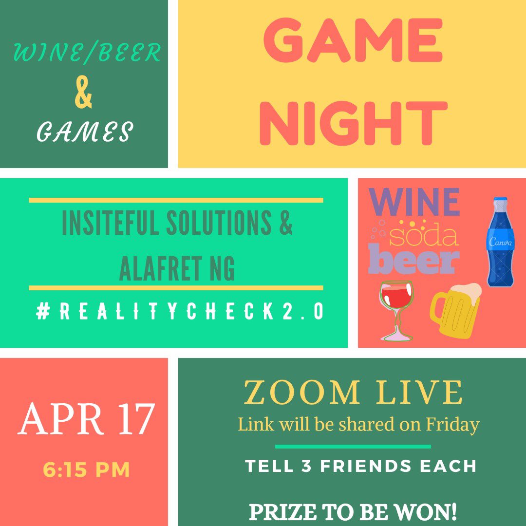 alafretng's tweet photo. #RealityCheck2.0 guys! Let’s have an evening of fun this Friday! If you missed out last Friday, join us this Friday!😉

Link will be shared on Friday! Invite your friends! 😁 https://t.co/2aIuISfjSH