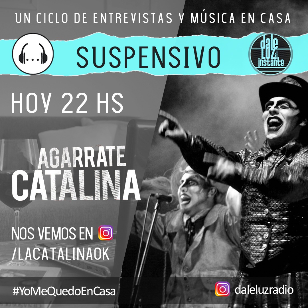 En el segundo turno de #suspensivo 🎧,  a partir de las 22 nos sumamos al Instagram de #AgarrateCatalina para charlar un rato con Yamandú Cardozo 👇🏽👇🏽

🕙 22 hs - instagram.com/lacatalinaok/
                 instagram.com/daleluzradio/

#YoMeQuedoEnCasa