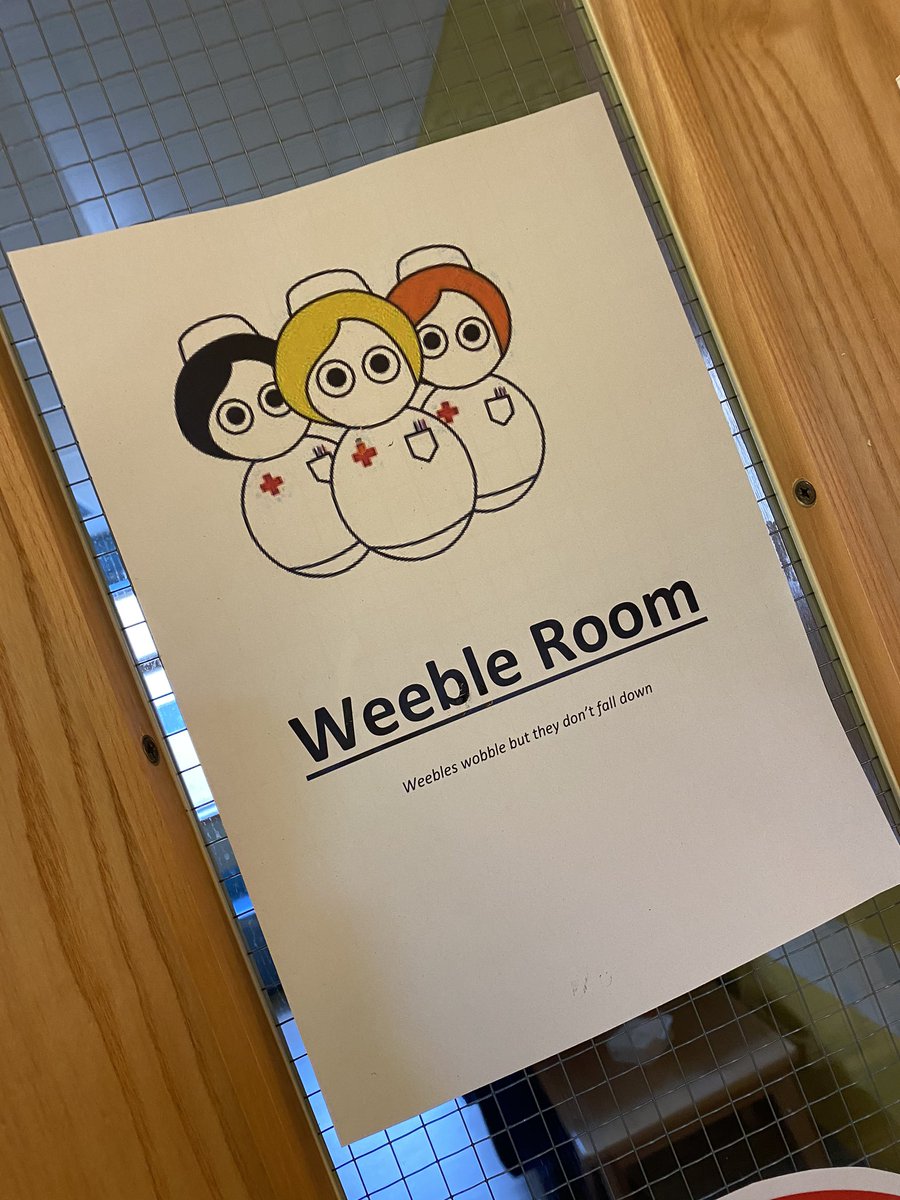 @FabNHSStuff @RoyLilley @WeAHPs We have a weeble wobble room #CHFT #paedsnurse #wobbleroom #covidsupportfornurses