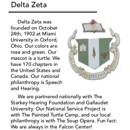 FairmontStateGL's tweet photo. Today's chapter highlight for #GreekWeek is @fairmont_DZ! Check out some information about them below #Greek #sorority https://t.co/BMrPPtc7JV