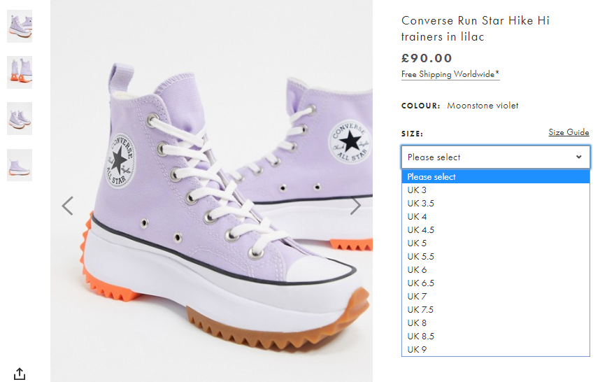 run star hike converse violet