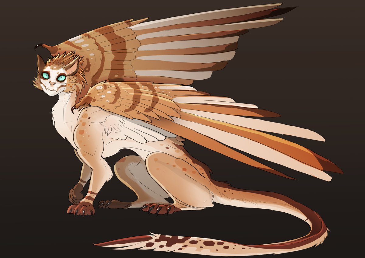 sphinx, of some sorts #sphinx #creature #creaturedesign #illustration # feline #wings #fantasy #mythology #outlines #cartoon #freelanceartist  #sphinxcreature #digitalart #digitalartist, image size:1200x848