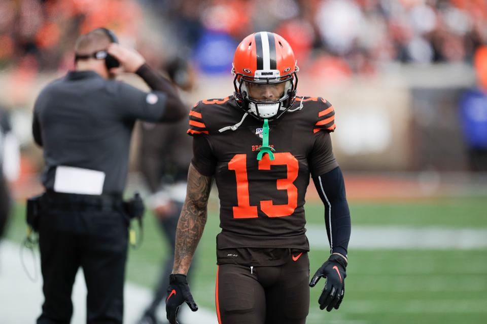 Odell Beckham played all 16 games for the  #Browns last season. He recorded 74 catches for 1,035 yards and 4 TDs. He's signed a 5-year, $95 million contract in 2018The  #Giants received starting S Jabrill Peppers and used the picks on DT Dexter Lawrence and DE Oshane Ximines.