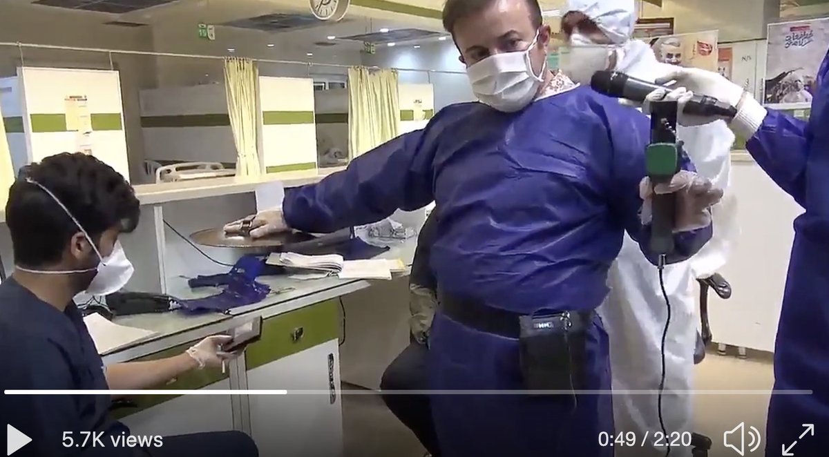 Who initially claimed to have "invented" this new "detector" in Iran?! This guy He claimed a few years ago to have created a tool that could detect liquids, solids, and smuggled fuel! The man testing this Covid-19 detector at an Iranian hospital today, is him!!