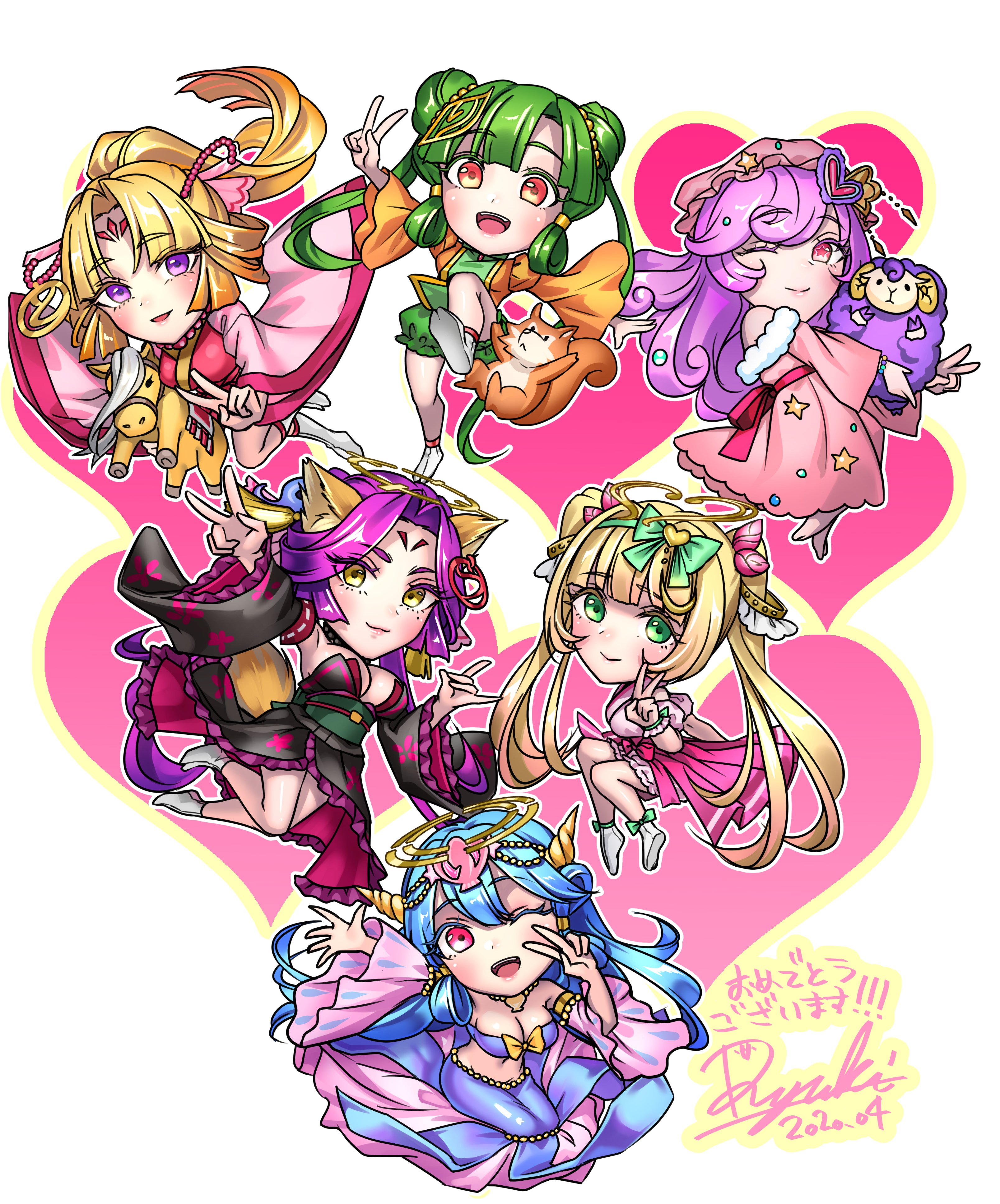 Ryuki りゅうき シグナル100零 発売中 On Twitter コトダマン2周年おめでとうございます 集合絵にはデザイン担当キャラより十闘神女子ズを寄稿させていただきました 沢山描いちゃった 今後の更なる発展をお祈りしております また 今後ともよろしくお願い