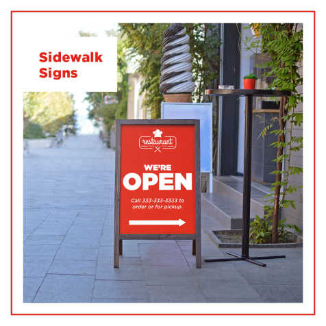 Direct traffic to your business with an A-Frame sign. These are mobile and great to direct people to your business. The graphics are easy to change out as well. Request a quote today. ag-orem.pro/EMC-Sidewalk-S… <a href="/alphagraphics/">AlphaGraphics</a> #signs #sidewalksigns #COVID19 #