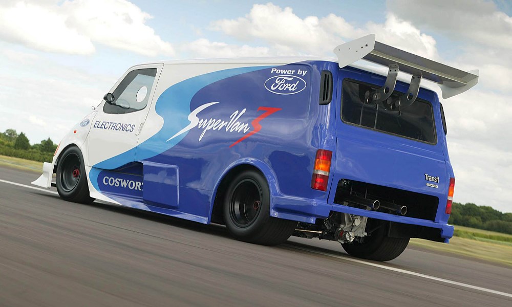 You are running out of garage space and need to move quickly before the next racing event. Which van are you renting?1) Renault Espace F12) Ford Transit Supervan 33) The A-Team's GMC Vandura4) Volkswagen T3 Syncro