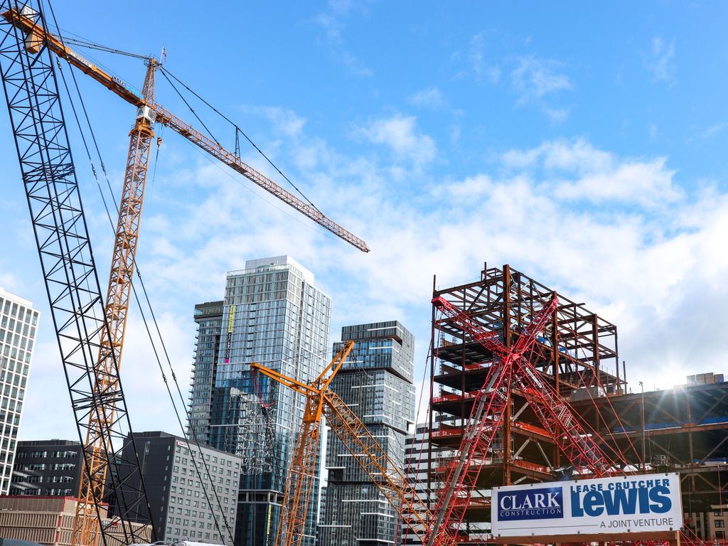 Garner_WBE's tweet photo. Blue sky and sunshine at the Clark/Lewis WSCC job site last week ☀️🏗 https://t.co/ZXcsdsMHEl