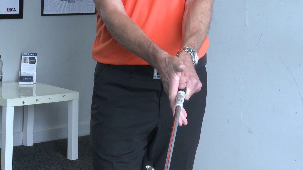 WorldofGolfNM's tweet photo. World of Golf London Master Professional Ian Clark shares a simple drill to encourage your bottom hand to maintain contact with the club: https://t.co/KOXhWUz1i5 https://t.co/Mv3fjPXKQd