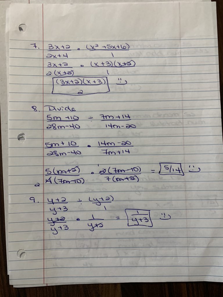 MCEMTHDept's tweet photo. MTH3: Alg 1 End of Year Review. Here are notes for Rational Expressions. I’ll add videos to our google classroom to help with these problems as well. Ask for help if needed. We’re almost finished w/this 1st packet. It’s very large &amp; covered so much of what we did this year. https://t.co/8JSrvoToYN