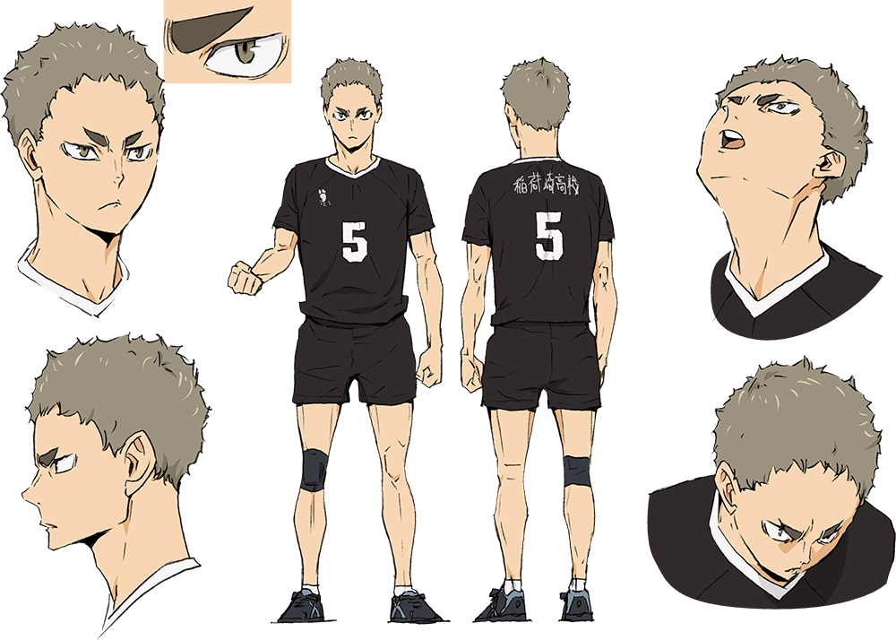 Ginjima Hitoshi's character design for haikyuu!! 