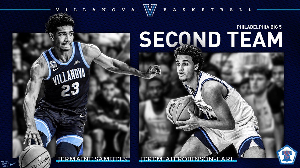 CoachJayWright's tweet photo. Congrats to Saddiq , Jeremiah , Collin and Jermaine on well-deserved honors as part of one of college basketball’s greatest traditions - @PhilaBig5 -  incredibly proud of our guys !! https://t.co/4xlLY7wxa0