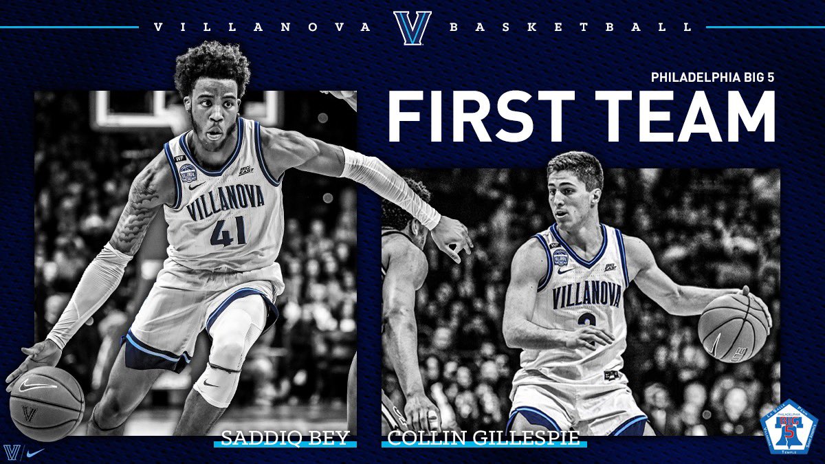 CoachJayWright's tweet photo. Congrats to Saddiq , Jeremiah , Collin and Jermaine on well-deserved honors as part of one of college basketball’s greatest traditions - @PhilaBig5 -  incredibly proud of our guys !! https://t.co/4xlLY7wxa0