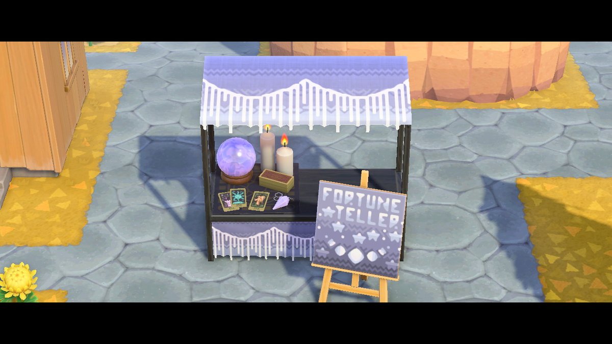 KvltCrossing's tweet photo. 🔮✨Here's the full set for my fortune teller stall design! ✨🔮
#ACNH #ACNHDesigns https://t.co/WMVd6KoqQD