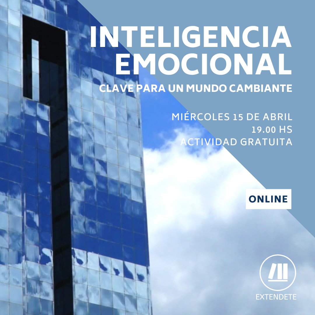 ¡ACTIVIDAD GRATUITA!

Inteligencia emocional, clave para un mundo cambiante. 
🗓️ Miércoles 15 de abril
🕣 19:00 hs
¡Anotate! shorturl.at/duMX7