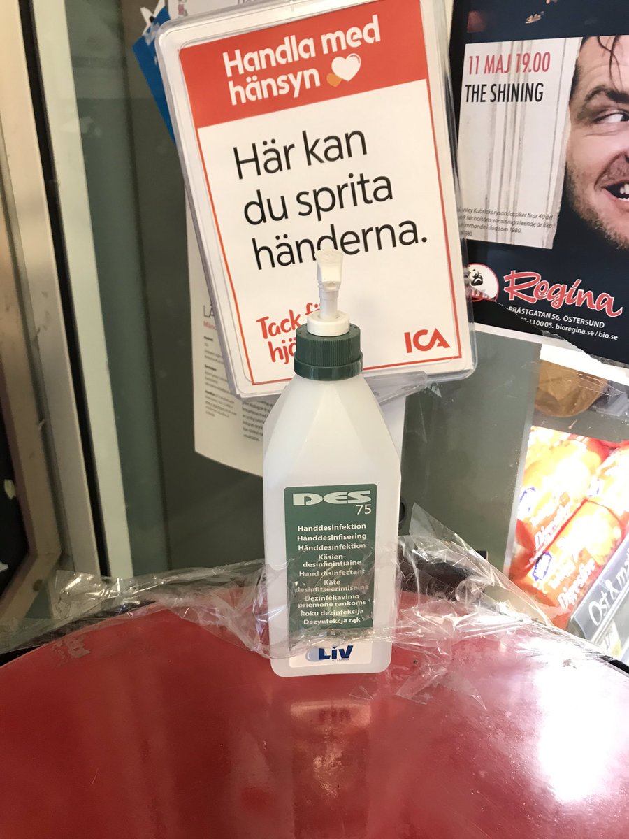 Åtråvärd handsprit ordentligt fasttejpad. Eh?
