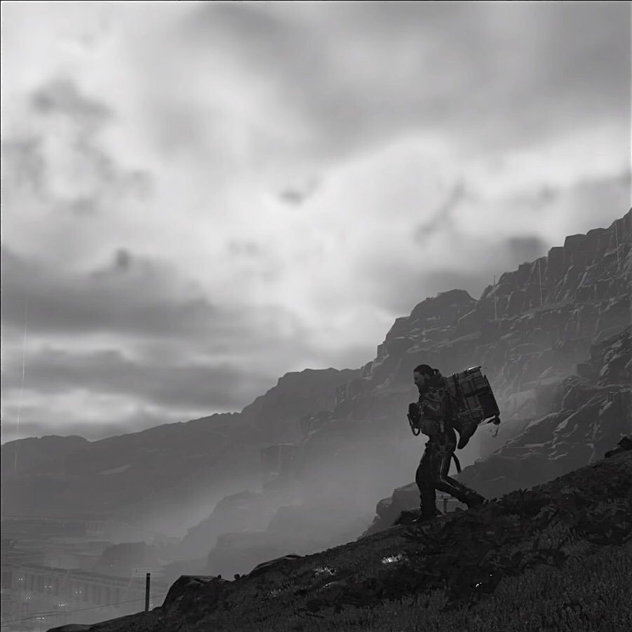 ‘The New Pioneers’ 13: «Arrival at Port Knot».Sometimes even a ghost city can be beautiful... we walked in silence enjoying the view.*Click to see full frame. #DeathStrandingPhotoMode  #VGPUnite  #SocietyOfVirtualPhotographers  #TheCapturedCollective  #ThePhotoMode  #PS4share