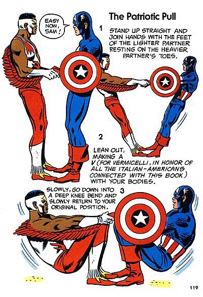 I think about this fitness book Marvel made in the 70s a lot.