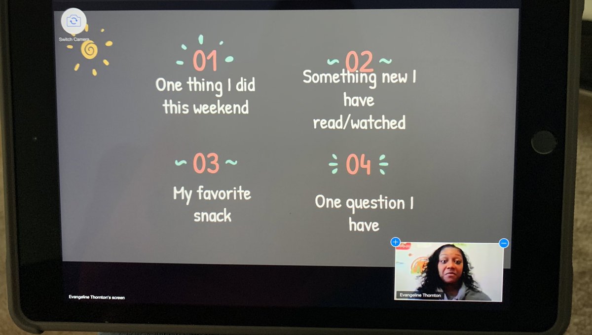 EMMScrusaders's tweet photo. Shout out to Mrs. Thornton for an amazing Zoom class meeting today!! #6blue #thornton @NickHoover8100 @BethEverett46 @kimogibbs https://t.co/Od71Qv6FSB