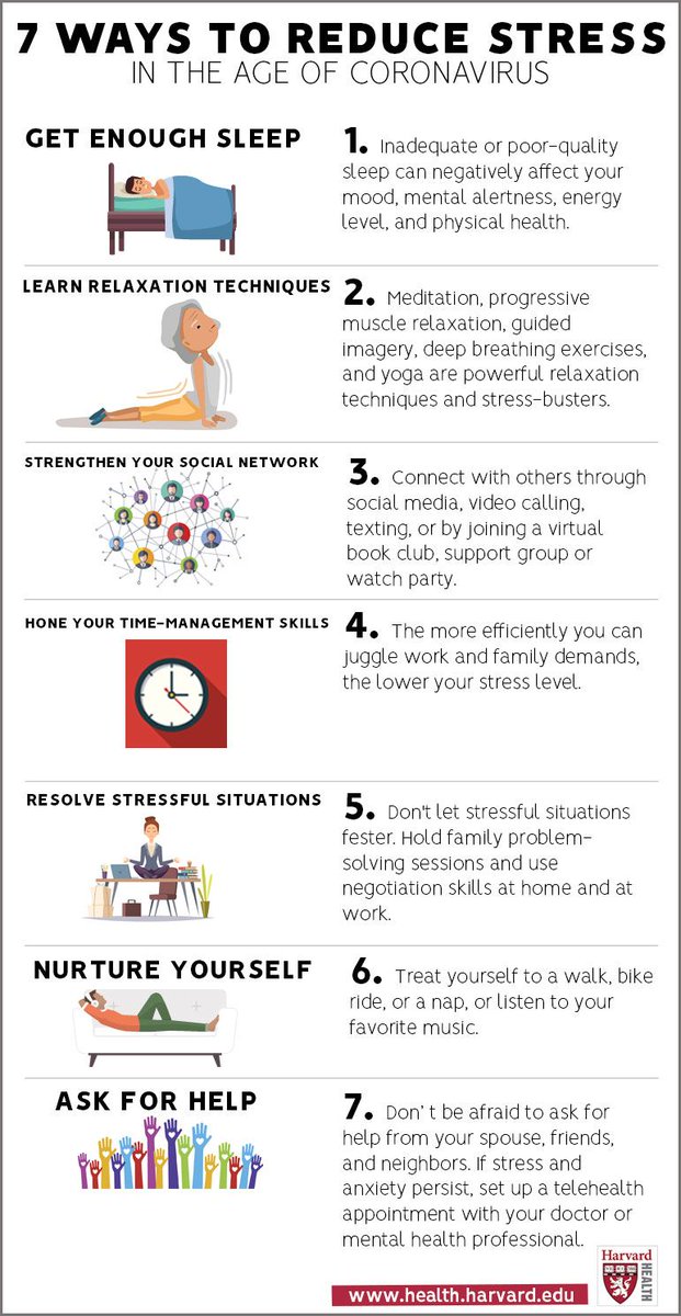 7 ways to reduce stress: bit.ly/3cdsIHe  #HarvardHealth #HeartHealth