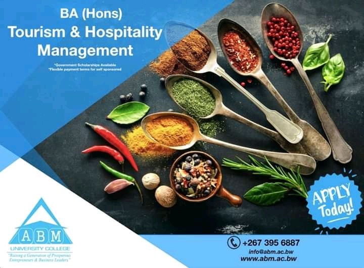 abm_university's tweet photo. Secure your future today with a Degree in Tourism &amp; Hospitality Management from ABM University College. Call: 71459144/72901309 and 72902351 to find out how you can APPLY TODAY! You can also check out our WhatsApp Line 73 207 963 to find out more and to submit your application. https://t.co/FZ5CsPR4Km