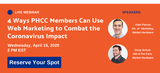 phccnatl's tweet photo. #FREEMemberWebinar in one hour! ⏳ Join the "4 Ways PHCC Members Can Use Web Marketing to Combat the Coronavirus Impact" webinar at 2 PM EST with @markethardware! https://t.co/2rKWxL4IJK #COVID19 #PHCC #WeMeanBusiness https://t.co/tpWoF8CXpw